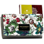 Damen-Geldbörse aus Leder mit Blumenmuster – Peterson