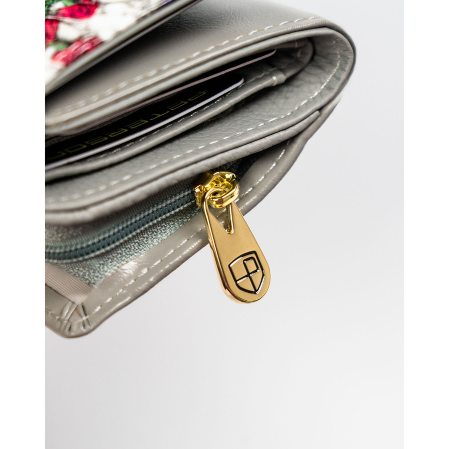 Damen-Geldbörse aus Leder mit Blumenmuster – Peterson – Bild 10