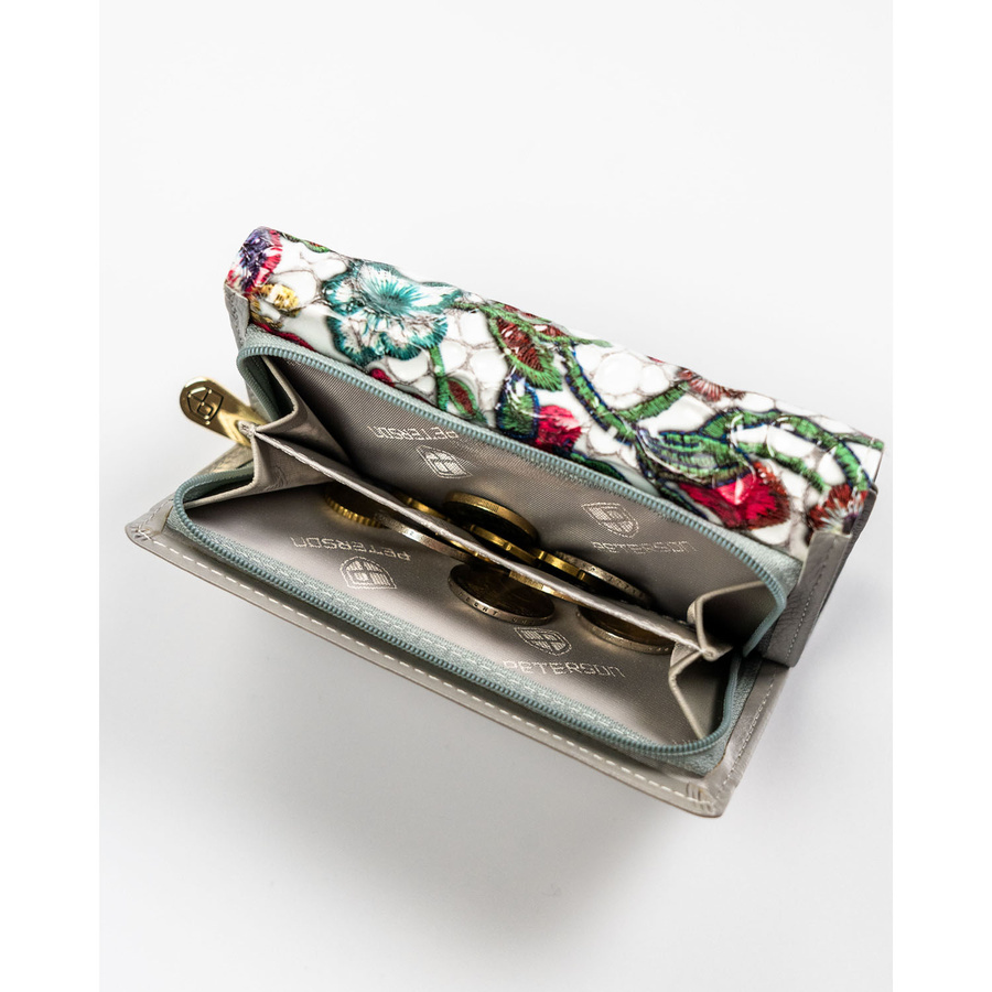 Damen-Geldbörse aus Leder mit Blumenmuster – Peterson – Bild 11