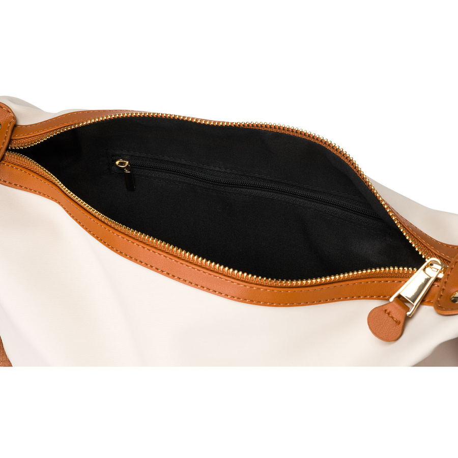 Kleine Damen Tasche aus Nylon in Braun-Beige – Peterson – Bild 8