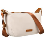 Kleine Damen Tasche aus Nylon in Braun-Beige – Peterson