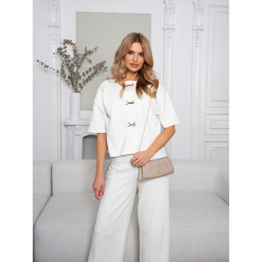 Glitzernde Damen Clutch aus Synthetik in Roségold – Rovicky – Bild 6
