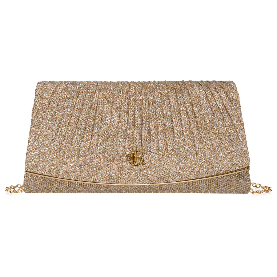 Glitzernde Damen Clutch aus Synthetik in Roségold – Rovicky – Bild 4