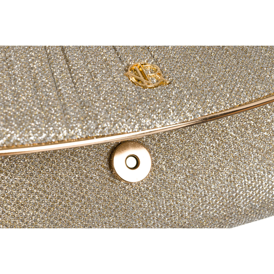 Glitzernde Damen Clutch aus Synthetik in Roségold – Rovicky – Bild 11