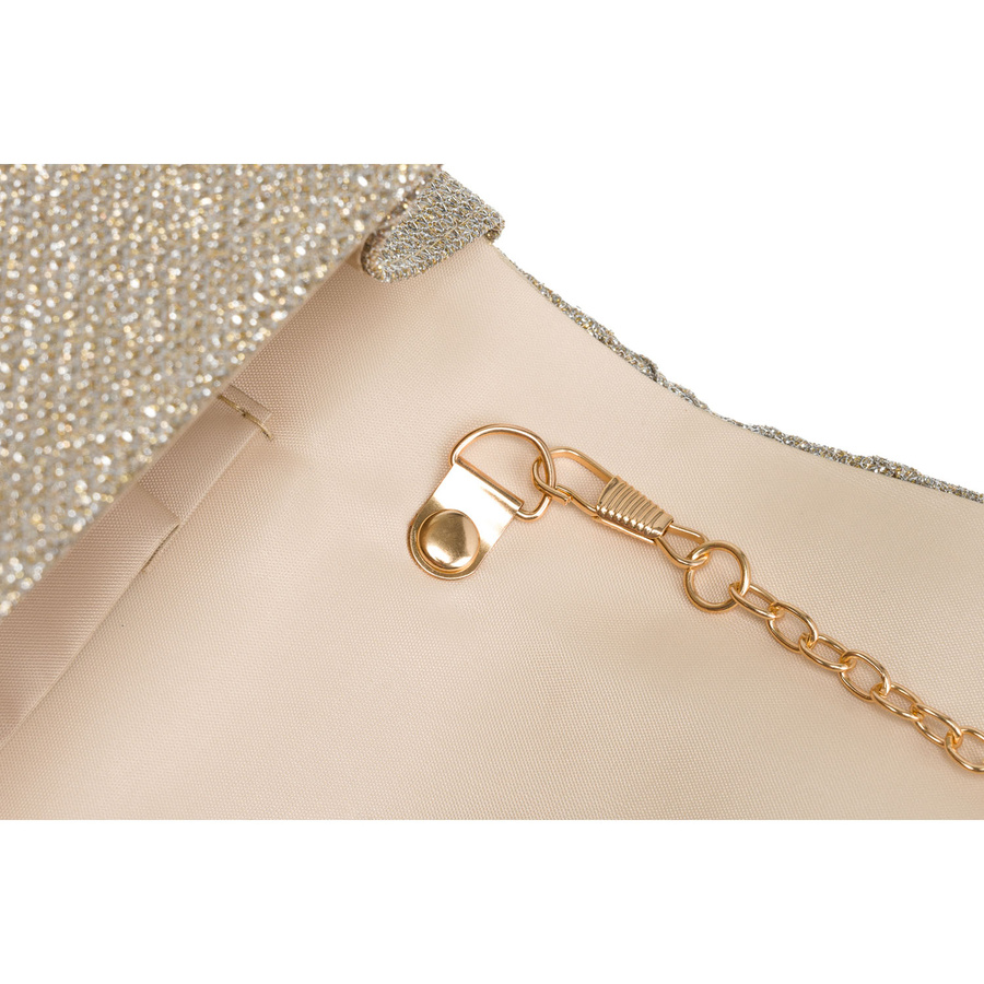 Glitzernde Damen Clutch aus Synthetik in Roségold – Rovicky – Bild 12