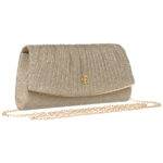 Goldene Glitzer-Clutch aus synthetischem Material – Rovicky