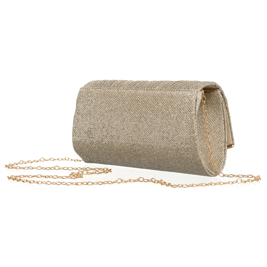 Goldene Glitzer-Clutch aus synthetischem Material – Rovicky – Bild 7