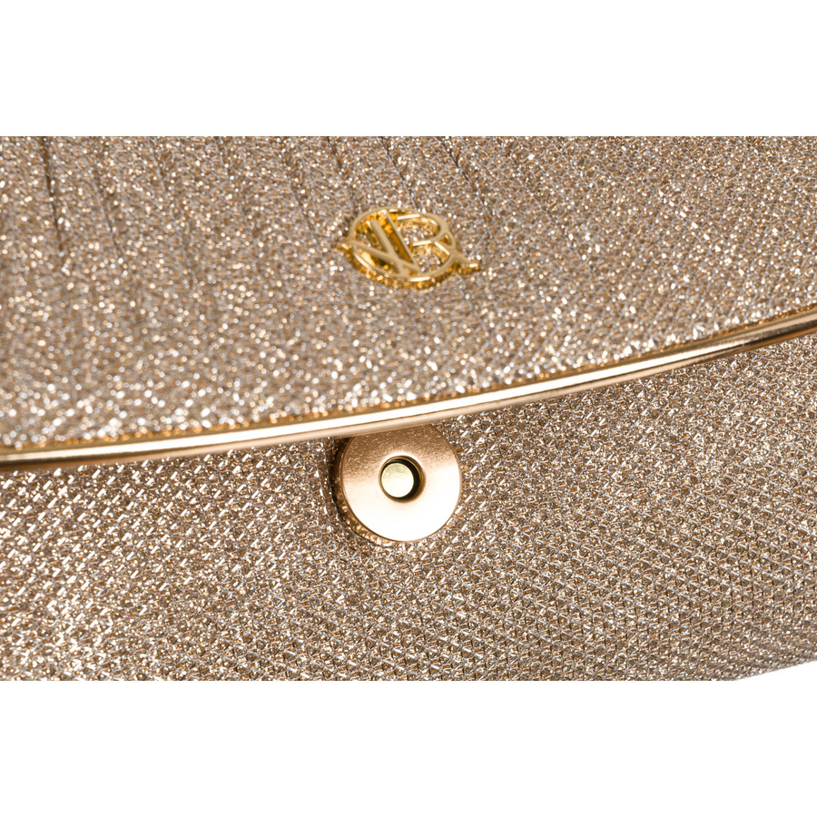 Goldene Glitzer-Clutch aus synthetischem Material – Rovicky – Bild 9