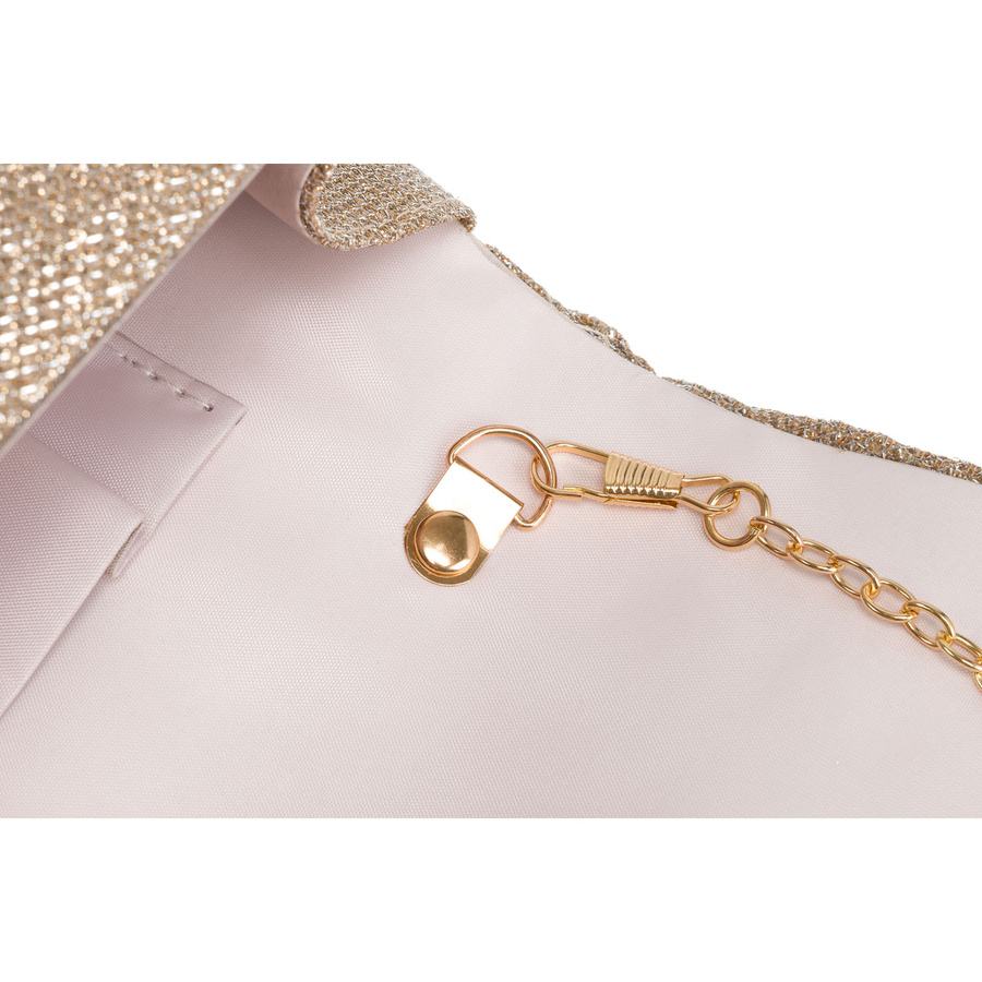 Goldene Glitzer-Clutch aus synthetischem Material – Rovicky – Bild 10