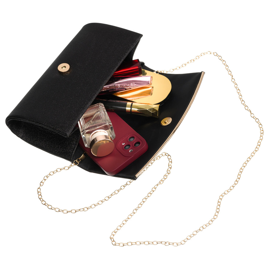 Abendtasche in Schwarz aus Synthetik – Rovicky – Bild 12