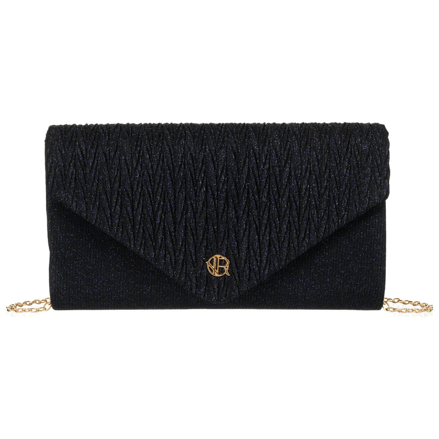 Glitzernde Damen Clutch in Marineblau mit Kettenträger – Rovicky – Bild 5