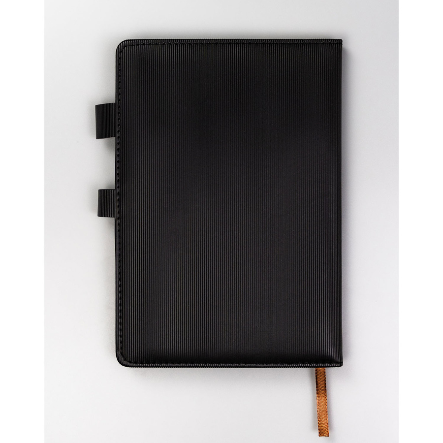 Geschenkset: Schwarzes, elegantes A5-Linien-Notizbuch mit schwarzem Kugelschreiber – Peterson – Bild 6