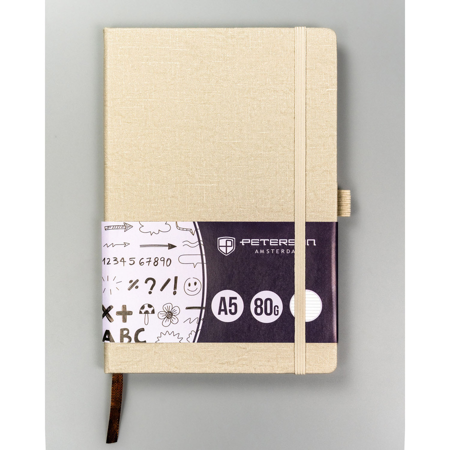 Büro Notizbuch A5 in Beige mit Linien – Peterson – Bild 2