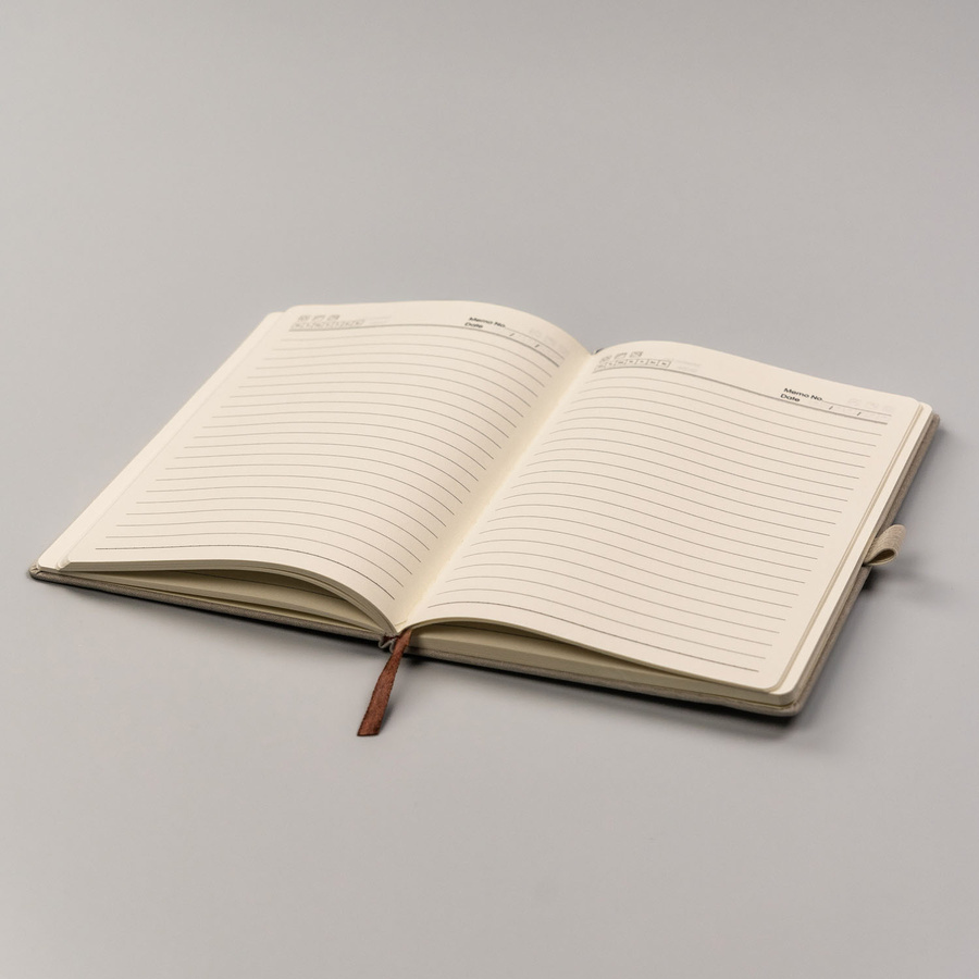 Büro Notizbuch A5 in Beige mit Linien – Peterson – Bild 6