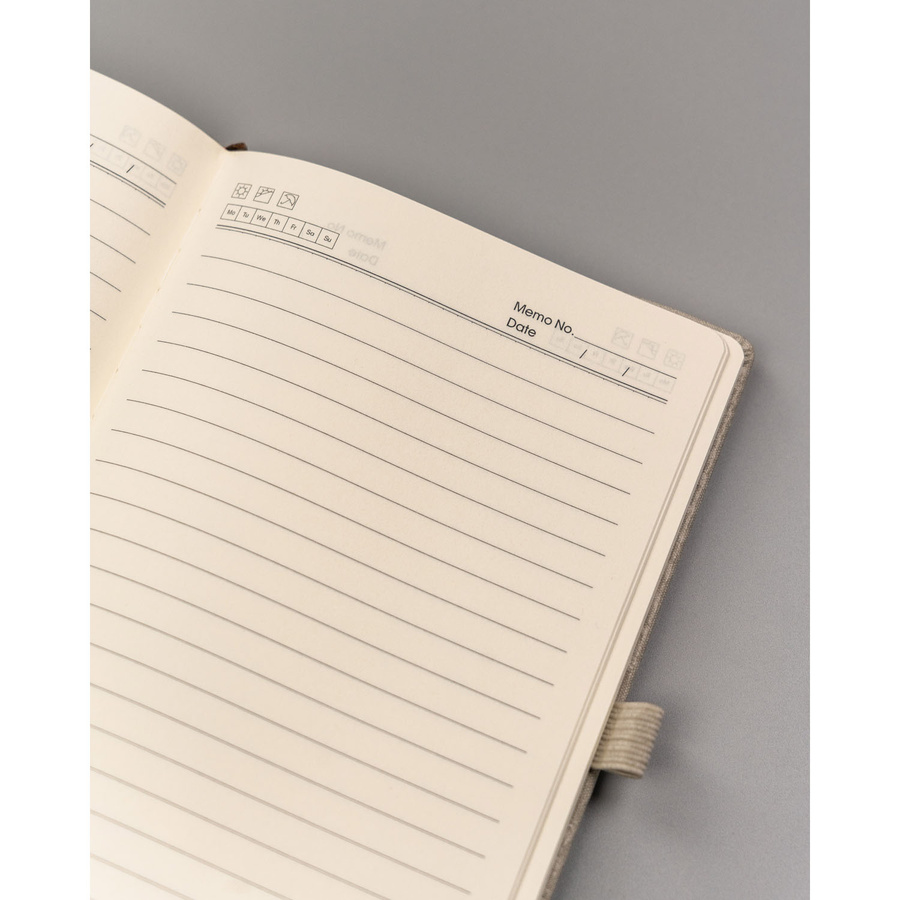 Büro Notizbuch A5 in Beige mit Linien – Peterson – Bild 7