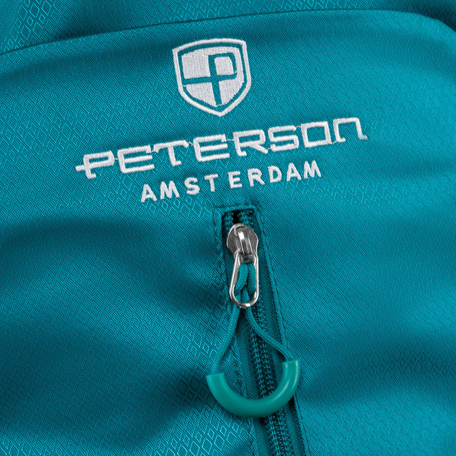 Geräumiger Rucksack aus Polyester in Blau mit vielen zusätzlichen Taschen – Peterson – Bild 8