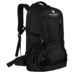 Schwarzer Wanderrucksack aus Polyester mit verstellbaren Trägern – Peterson