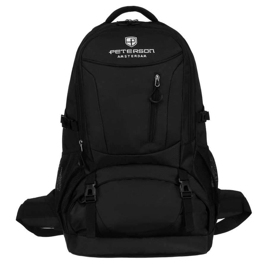 Schwarzer Wanderrucksack aus Polyester mit verstellbaren Trägern – Peterson – Bild 2