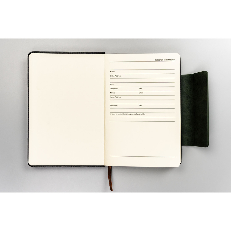 Schwarz-grünes Notizbuch im A5-Format mit Magnetverschluss, liniert – Peterson – Bild 4