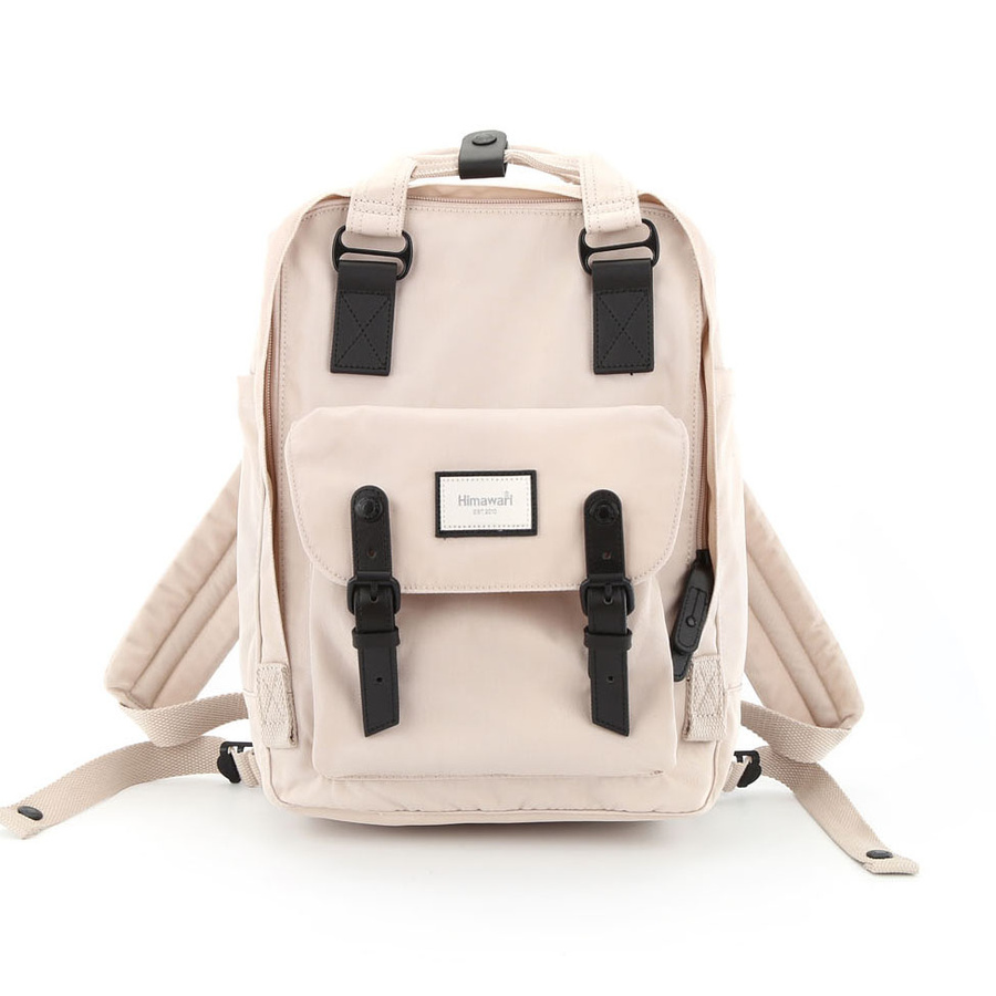 Geräumiger beiger City Rucksack mit Laptopfach – Himawari – Bild 2