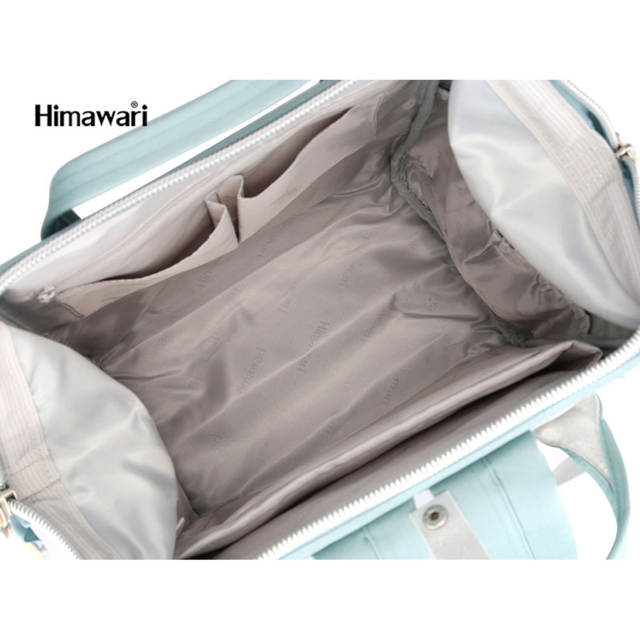 Geräumiger Laptop Rucksack in Ecru und Mintgrün mit USB-Anschluss – Himawari – Bild 8