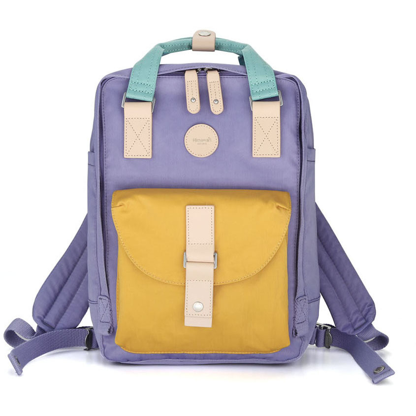 Lila-gelber wasserabweisender City Rucksack mit Laptopfach – Himawari – Bild 2
