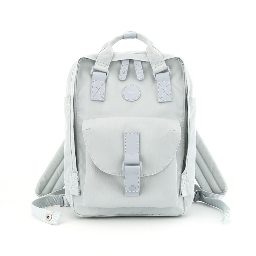 Hellblauer wasserabweisender City Rucksack mit Reißverschluss – Himawari – Bild 2