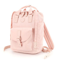 Rosa wasserabweisender City Rucksack mit Reißverschluss – Himawari