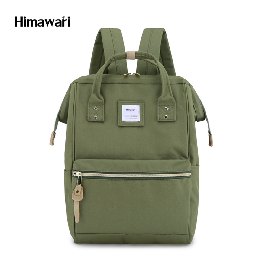 Grüner geräumiger Laptop Rucksack mit USB-Anschluss – Himawari – Bild 2