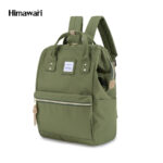 Grüner geräumiger Laptop Rucksack mit USB-Anschluss – Himawari