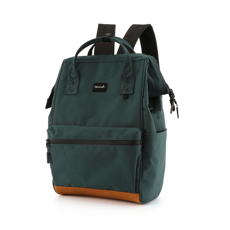 Geräumiger Damen Rucksack in Dunkelgrün mit verstellbaren Gurten – Himawari