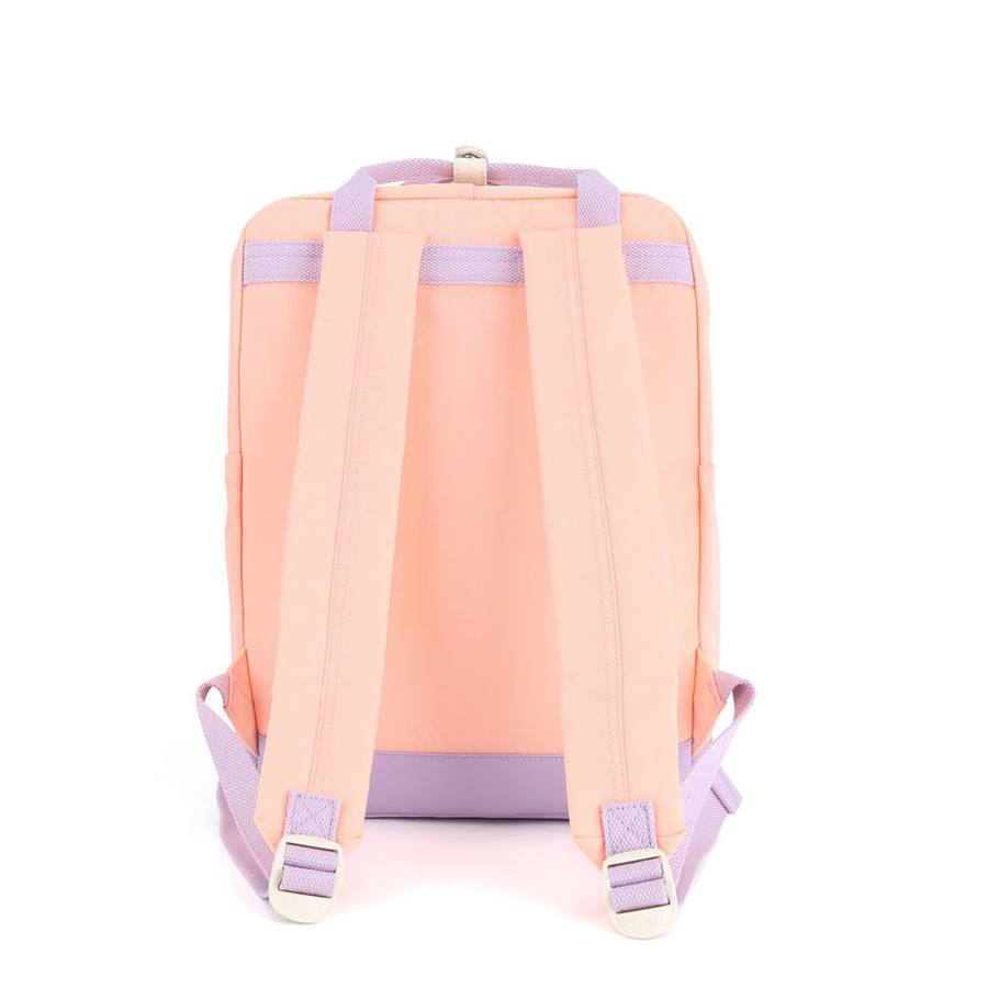 Geräumiger City-Rucksack für Damen in Rosa-Violett mit Außentasche – Himawari – Bild 3