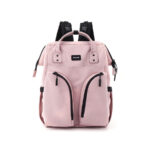 Rosa Mommy Bag Rucksack mit vielen praktischen Taschen – Himawari