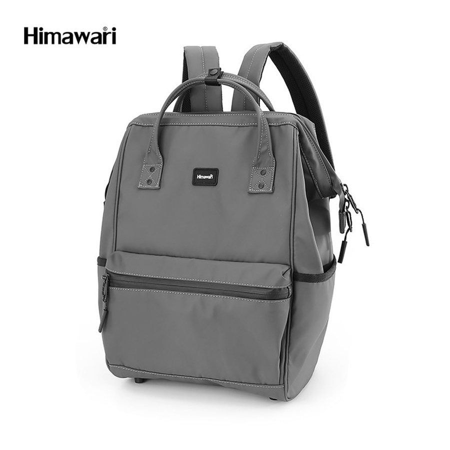 Wasserdichter Nylon-Rucksack in Dunkelgrau mit USB-Anschluss – Himawari – Bild 2