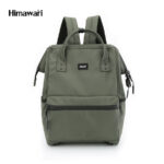 Wasserdichter Nylon-Rucksack in Grün mit stabilisierenden Standfüßen – Himawari
