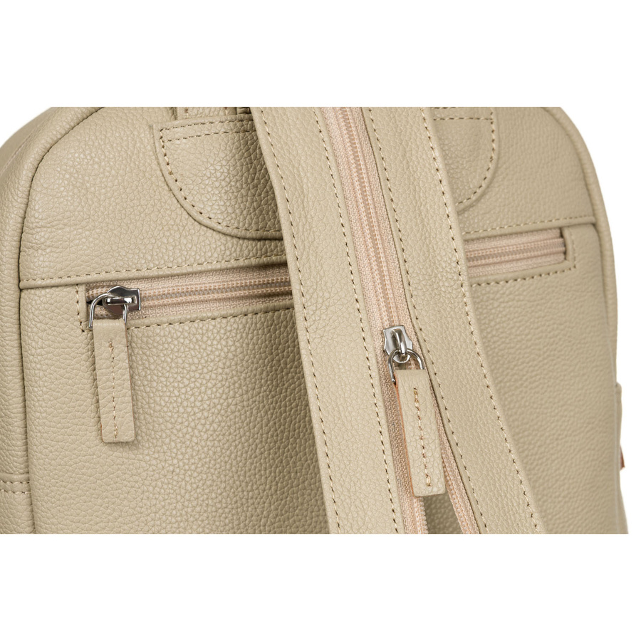 Damen Rucksack aus echtem Leder in Beige – Rovicky – Bild 8