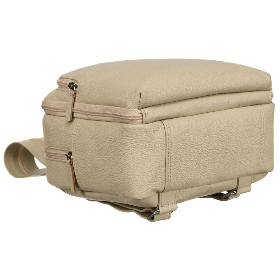 Damen Rucksack aus echtem Leder in Beige – Rovicky – Bild 10