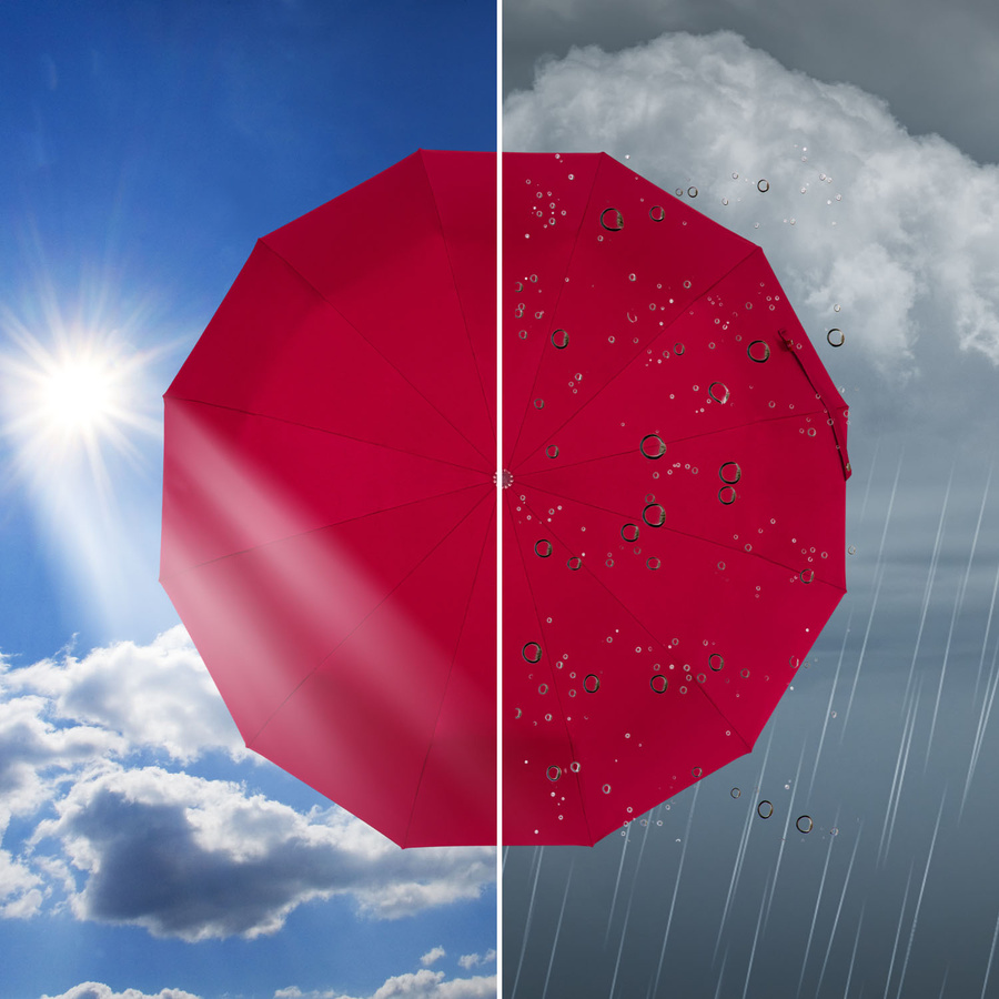 Roter Regenschirm mit automatischer Öffnung – Peterson – Bild 5