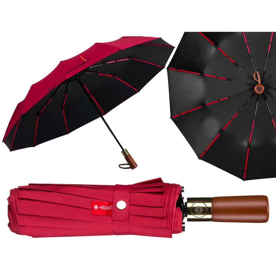 Roter Regenschirm mit automatischer Öffnung – Peterson – Bild 4