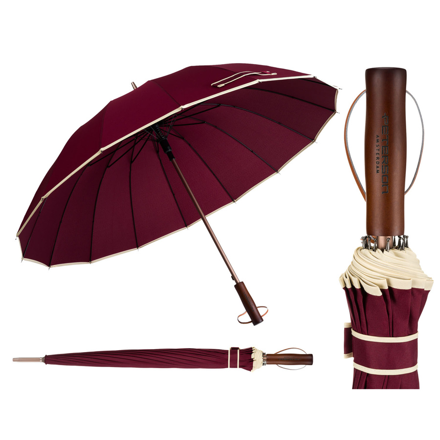 Roter, eleganter Behörden-Regenschirm – Peterson