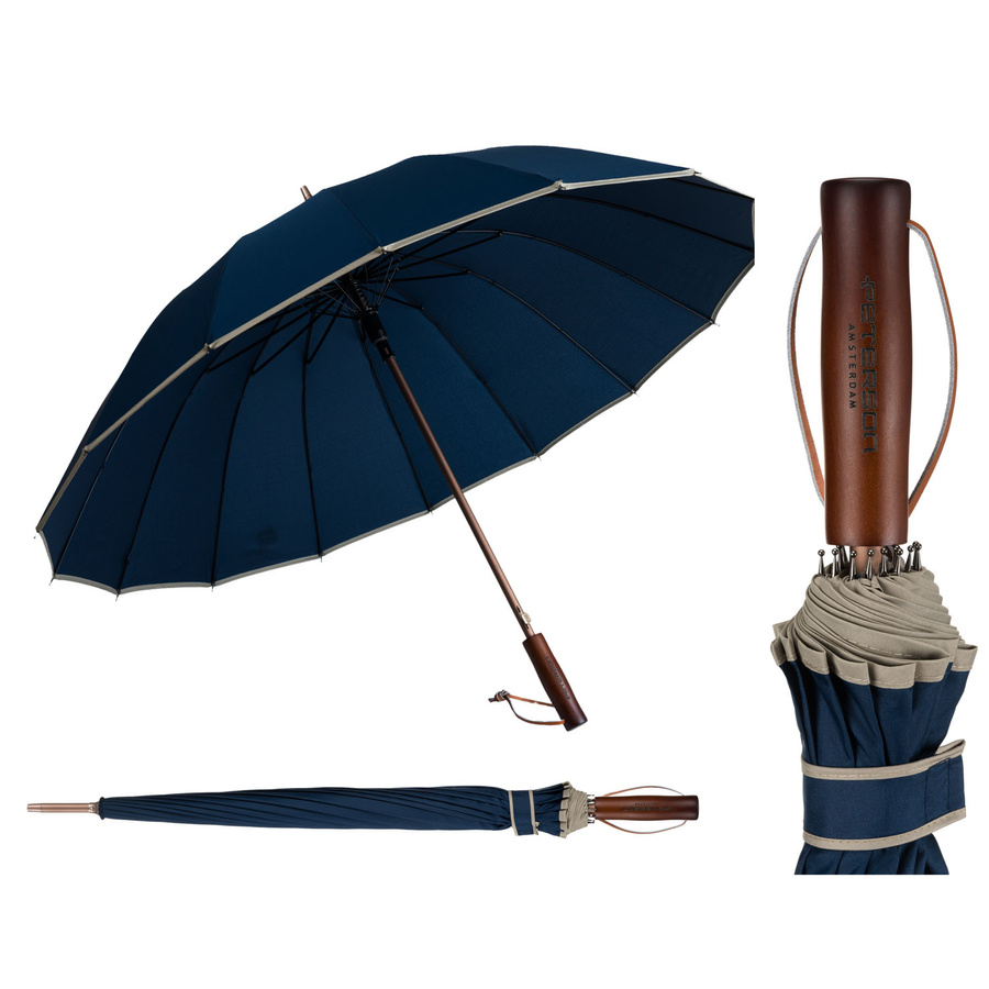 Marineblauer, großer Behörden-Regenschirm – Peterson
