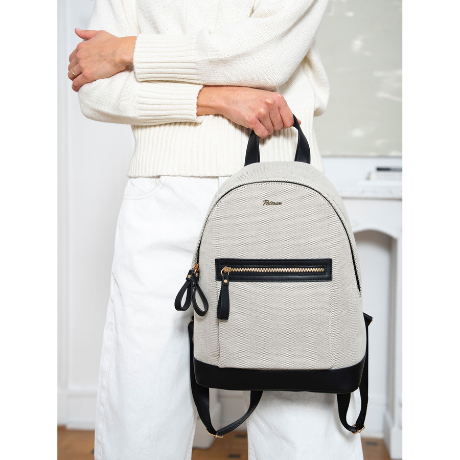 Großer, urbaner Damen Rucksack in Beige aus Canvas – Peterson – Bild 4