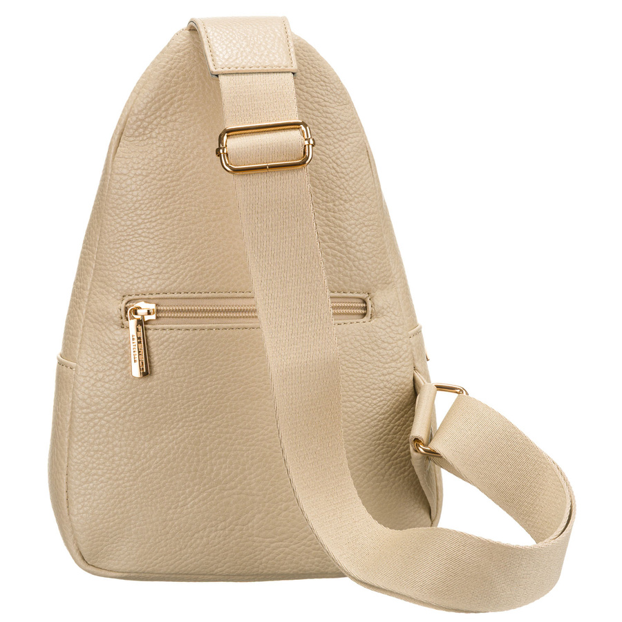 Moderne, funktionale beige Damen Gürteltasche Crossbody aus Öko-Leder – Peterson – Bild 4