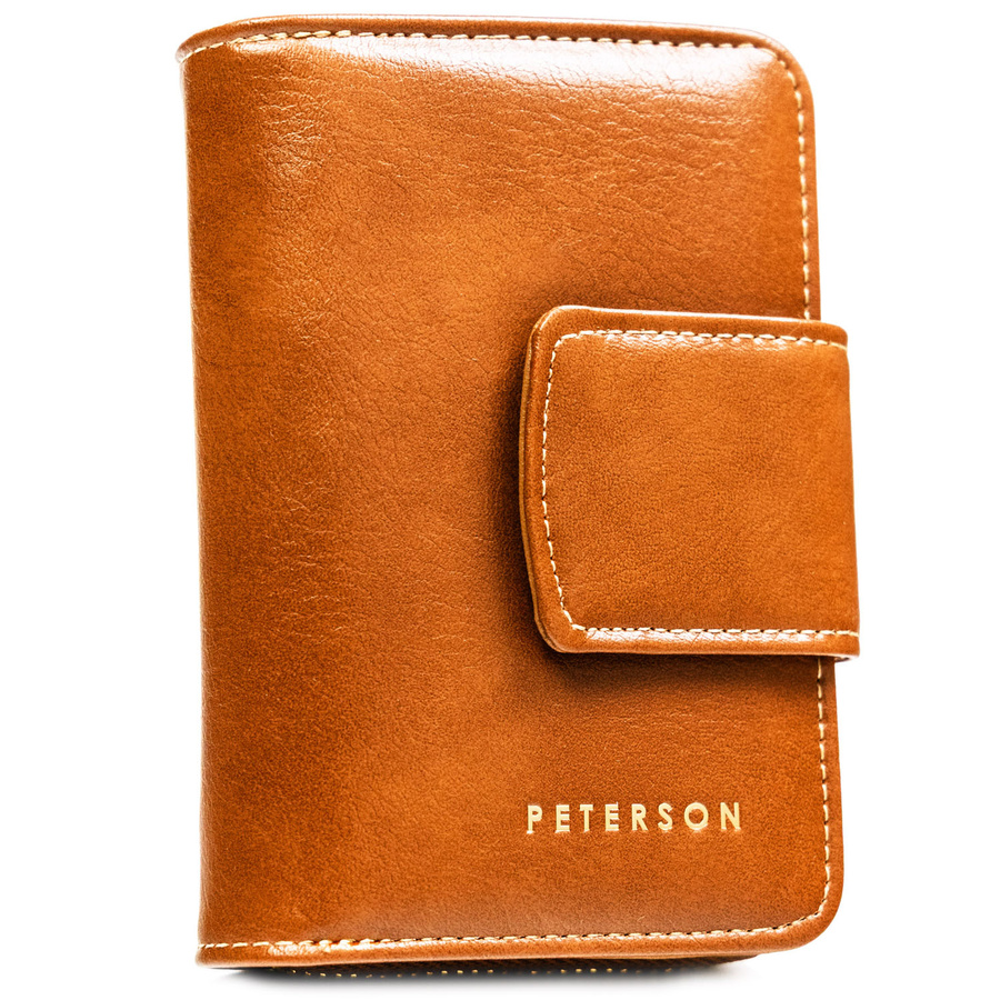 Elegante braune Damen Geldbörse aus Öko-Leder mit RFID-Schutz – Peterson – Bild 2