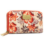 Damen Geldbörse-Etui aus Öko-Leder mit farbenfrohem Blumenmuster – Peterson
