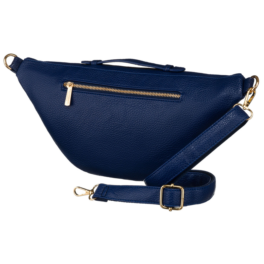 Dunkelblaue sportliche Damen Gürteltasche aus Öko-Leder für Hüfte oder Schulter – Peterson – Bild 6