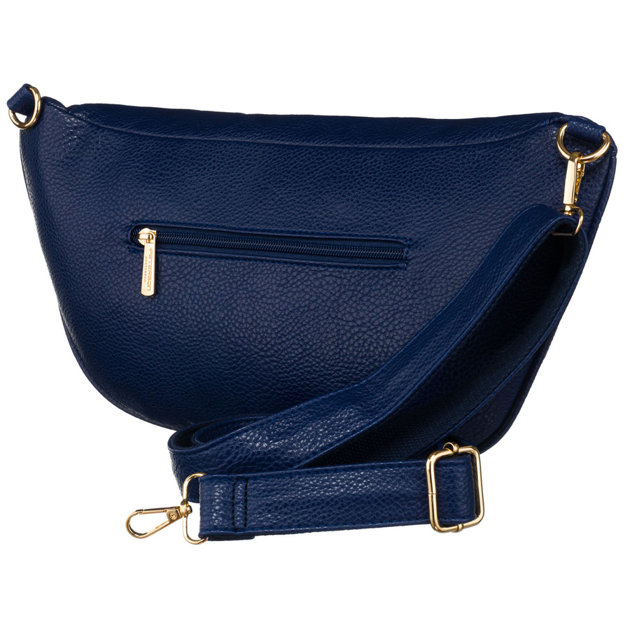 Große dunkelblaue Damen Hüfttasche aus Öko-Leder, Crossbody – Peterson – Bild 5