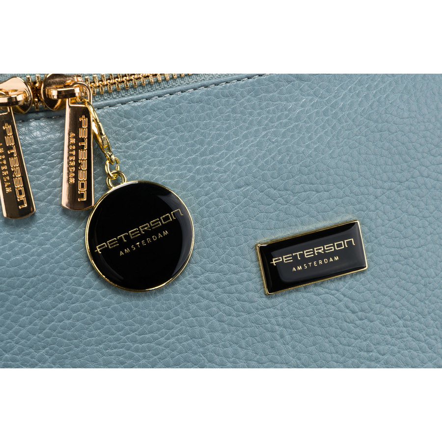 Blaue Damen Hüfttasche Crossbody aus Öko-Leder – Peterson – Bild 4