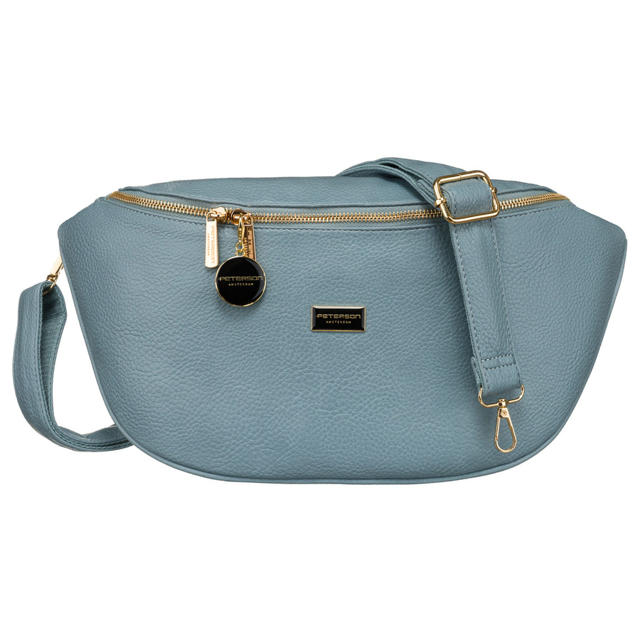 Blaue Damen Hüfttasche Crossbody aus Öko-Leder – Peterson – Bild 2
