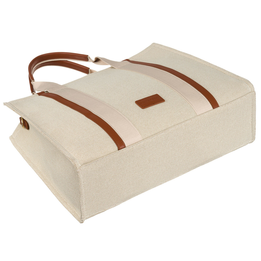 Modische Damen Shopper Tasche in Braun-Beige mit verstellbarem Gurt – Peterson – Bild 19